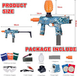 TOYAPY Gel Ball Blaster Gun MP9 with 30000 Water Beads Great Gift for Kids Summer Go Outdoors Team Competition