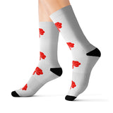 Vulpix - (RED PRINT) - Sublimation Socks